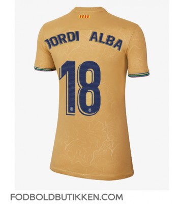 Barcelona Jordi Alba #18 Udebanetrøje Dame 2022-23 Kortærmet